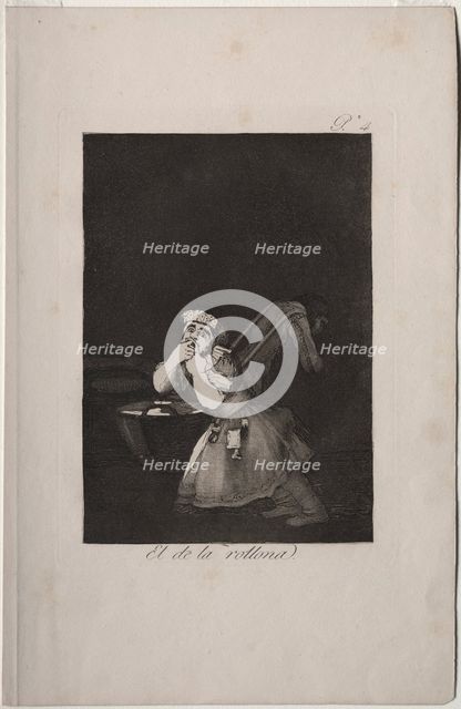 Caprichos: Nanny's boy. Creator: Francisco de Goya (Spanish, 1746-1828).