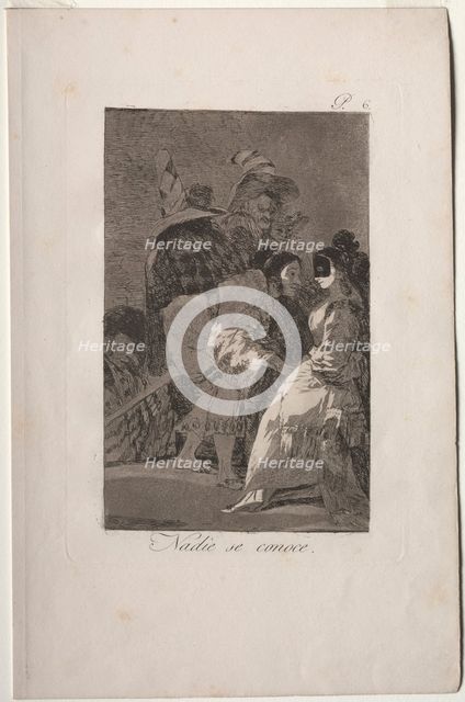 Caprichos: No One Knows Himself. Creator: Francisco de Goya (Spanish, 1746-1828).