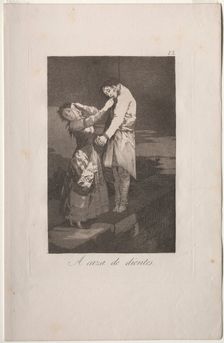 Caprichos: Out Hunting for Teeth. Creator: Francisco de Goya (Spanish, 1746-1828)
