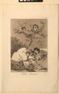 Caprichos: All Will Fall. Creator: Francisco de Goya (Spanish, 1746-1828)