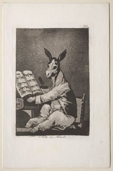 Caprichos: And So was His Grandfather.. Creator: Francisco de Goya (Spanish, 1746-1828)
