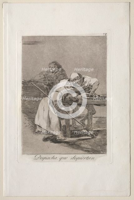 Caprichos: Be Quick, They are Waking Up. Creator: Francisco de Goya (Spanish, 1746-1828).
