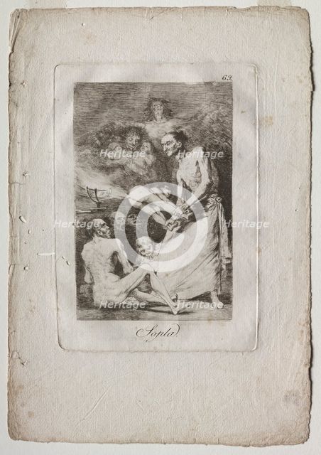 Caprichos: Blow, 1799. Creator: Francisco de Goya (Spanish, 1746-1828).