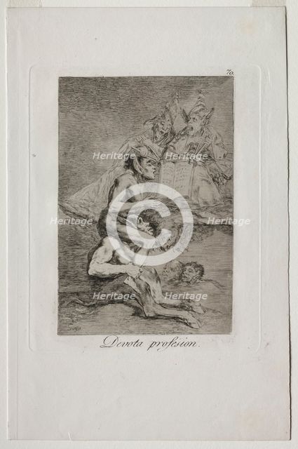 Caprichos: Devout Profession. Creator: Francisco de Goya (Spanish, 1746-1828).