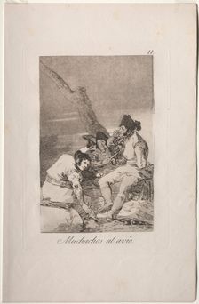 Caprichos: Lads Making Ready.. Creator: Francisco de Goya (Spanish, 1746-1828)