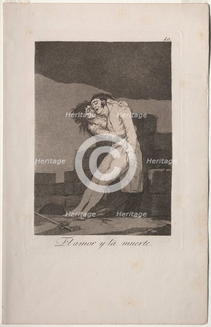 Caprichos: Love and Death. Creator: Francisco de Goya (Spanish, 1746-1828).