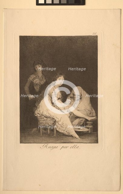 Caprichos: She Prays for Her. Creator: Francisco de Goya (Spanish, 1746-1828).