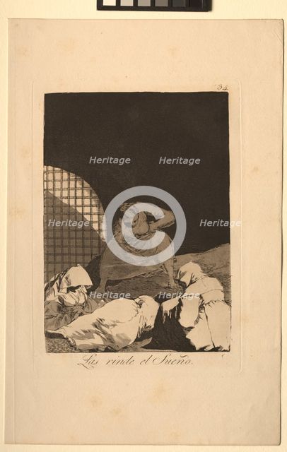 Caprichos: Sleep Overcomes Them. Creator: Francisco de Goya (Spanish, 1746-1828).