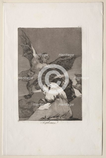 Caprichos: Tale-Bearers-Blasts of Wind. Creator: Francisco de Goya (Spanish, 1746-1828).