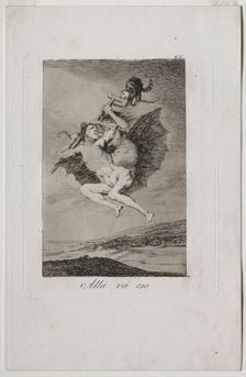 Caprichos: There It Goes.. Creator: Francisco de Goya (Spanish, 1746-1828)