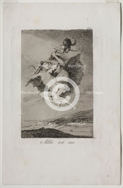 Caprichos: There It Goes.. Creator: Francisco de Goya (Spanish, 1746-1828).