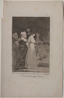 Caprichos: They Say, "Yes" and Give Their Hand to the First Comer.. Creator: Francisco de Goya (Spanish, 1746-1828)
