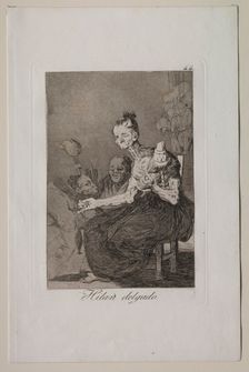 Caprichos: They Spin Finely. Creator: Francisco de Goya (Spanish, 1746-1828)
