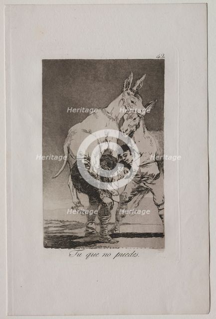 Caprichos: Thou Who Canst Not. Creator: Francisco de Goya (Spanish, 1746-1828).