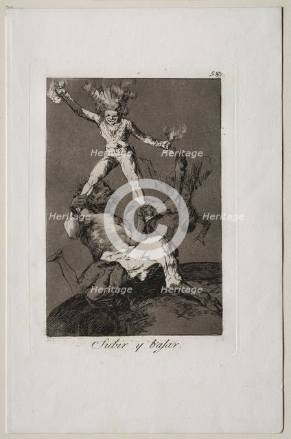 Caprichos: To Rise and to Fall. Creator: Francisco de Goya (Spanish, 1746-1828).
