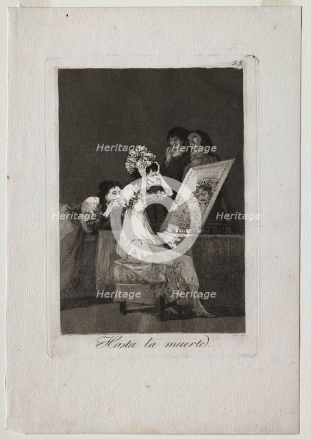 Caprichos: Until Death, 1799. Creator: Francisco de Goya (Spanish, 1746-1828).