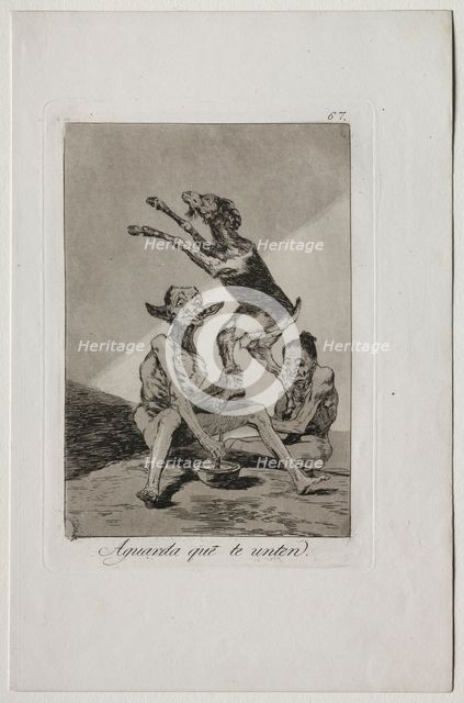 Caprichos: Wait Till Youve Been Anointed. Creator: Francisco de Goya (Spanish, 1746-1828).