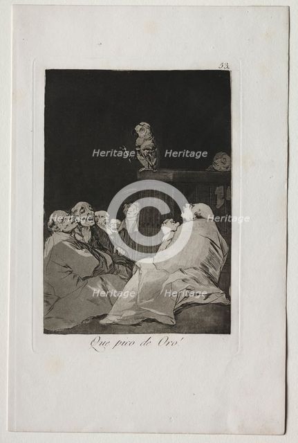 Caprichos: What a Golden Beak!. Creator: Francisco de Goya (Spanish, 1746-1828).