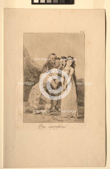 Caprichos: What a Sacrifice!. Creator: Francisco de Goya (Spanish, 1746-1828).