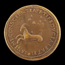 Capricorn and Stars [reverse], probably 1537. Creator: Domenico de'Vetri
