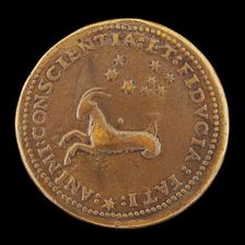 Capricorn and Stars [reverse], probably 1537. Creator: Domenico de'Vetri