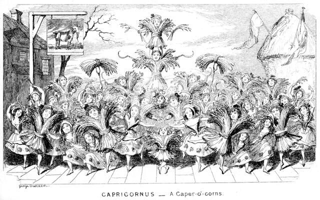 'Capricornus - a Caper-o'-corns', 19th century.Artist: George Cruikshank