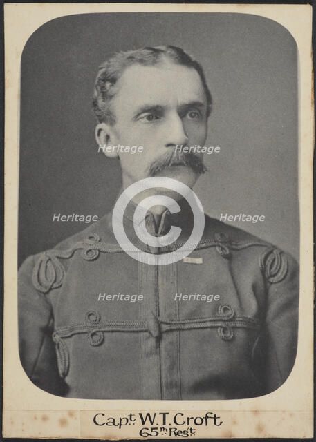 Capt. W.T. Croft 65th Regt, c.1860. Creator: Unknown.