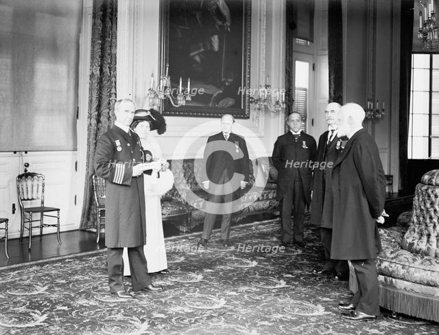 Capt. Arthur H. Rostron of Cunard Liner 'Carpathia'; James Bryce ..., 1913. Creator: Harris & Ewing.