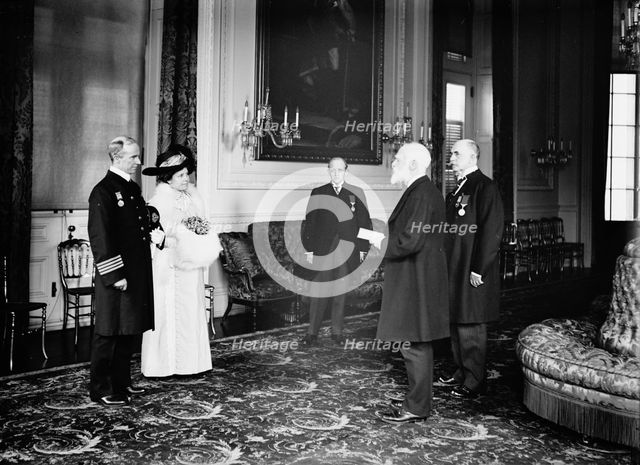 Capt. Arthur H. Rostron of Cunard Liner 'Carpathia'; James Bryce..., 1913. Creator: Harris & Ewing.