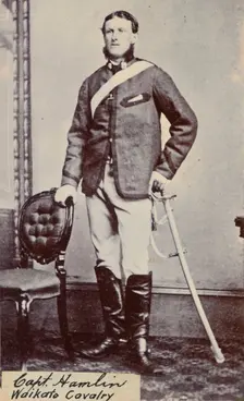 Capt. Hamlin, Waikato Cavalry, c.1860. Creator: Unknown