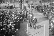 Capt. Jack Adams boarding RECRUIT, 1917. Creator: Bain News Service