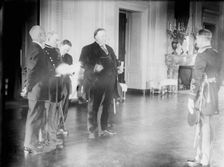 Capt. Julien Gaugot, U.S.A., Receiving Medal of Honor From President Taft, 1910 or 1912. Creator: Harris & Ewing