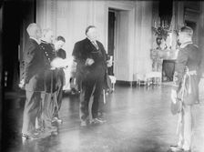 Capt. Julien Gaugot, U.S.A., Receiving Medal of Honor From President Taft, 1910 or 1912. Creator: Harris & Ewing