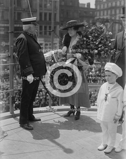 Capt. & Mrs. Mitchel, Jack Adams, May 31 1917 (date created or publishd later). Creator: Bain News Service.