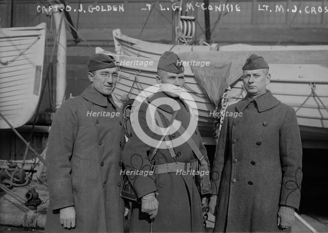 Capt. O.J. Golden, Lt. L.G. McConkie, Lt. M.J. Cross, between c1915 and c1920. Creator: Bain News Service.