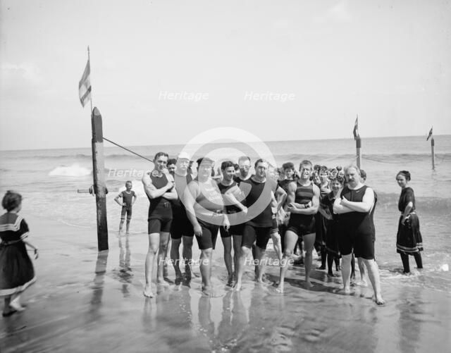 Capt. Riley and lifeguards, Coney Island, N.Y., between 1900 and 1905. Creator: Unknown.