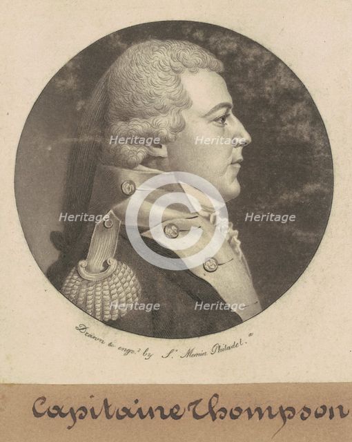 Captain Thompson, 1800. Creator: Charles Balthazar Julien Févret de Saint-Mémin.