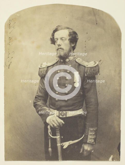 Captain Verschoyle, Grenadier Guards (an Early Photographer), Taken at the Crimea, 1855. Creator: Roger Fenton.