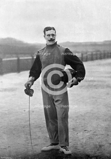 Captain Walter Edgeworth-Johnstone of the Royal Irish Regiment, Aldershot, Hampshire, 1896.Artist: Gregory & Co