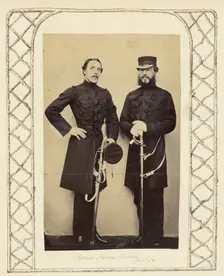 Captain Williams and Captain Bulkeley, Royal Horse Guards, about 1860-1865. Creator: Unknown