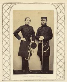 Captain Williams and Captain Bulkeley, Royal Horse Guards, about 1860-1865. Creator: Unknown