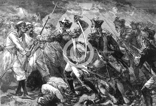 'Captain Yorke Leading the Forlorn Hope at Masulipatam', c1891. Creator: James Grant.