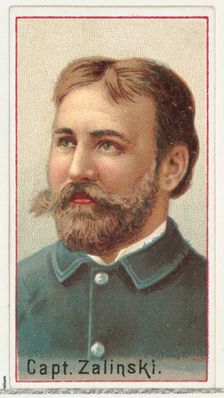 Captain Zalinski, printer's sample for the World's Inventors souvenir album (A25) for Alle..., 1888. Creator: Allen & Ginter