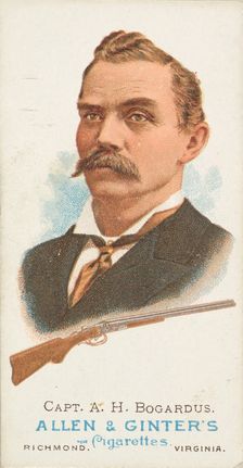 Captain Adam Henry Bogardus, Rifle Shooter, from World's Champions, Series 1 (N28) for All..., 1887. Creator: Allen & Ginter