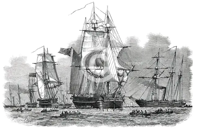 Captain Austin's Expedition, Sent in Search of Sir John Franklin, 1850. Creator: Unknown.