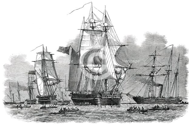 Captain Austin's Expedition, Sent in Search of Sir John Franklin, 1850. Creator: Unknown.