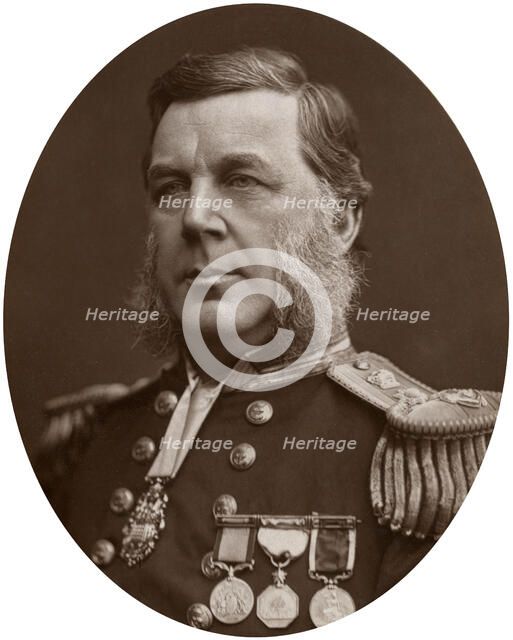 Captain Bedford Clapperton Trevelyan Pim, British naval officer, 1883.Artist: Lock & Whitfield