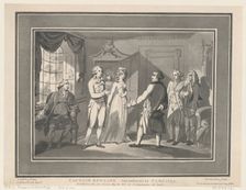 Captain Bowling introduced to Narcissa, May 12, 1800., May 12, 1800. Creators: Thomas Rowlandson, Joseph Constantine Stadler