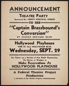 Captain Brassbound's Conversion, Los Angeles, 1937. Creator: Unknown