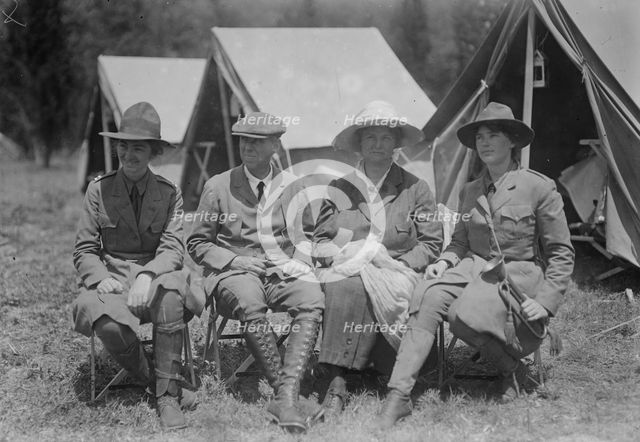 Captain Candace Hewitt, E.R. Hewitt & wife, Lucy Hewitt, 1916. Creator: Bain News Service.